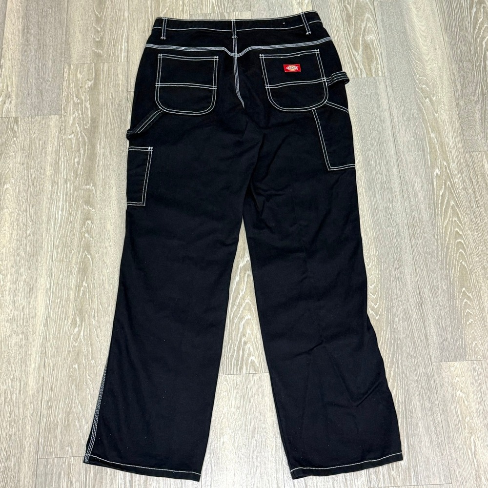Dickies Black‎ Carpenter Jeans Contrast Stitch Size 11/30 Workwear Y2K Skater